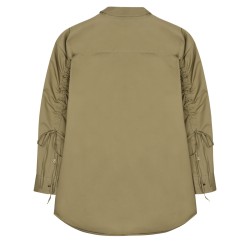 tech satin rouche keanu shirt