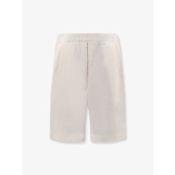 Viscose and linen bermuda shorts