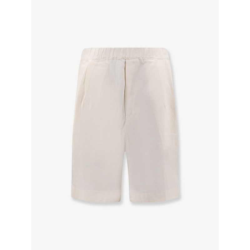 Viscose and linen bermuda shorts