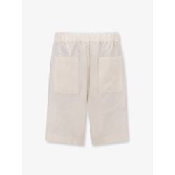 Viscose and linen bermuda shorts