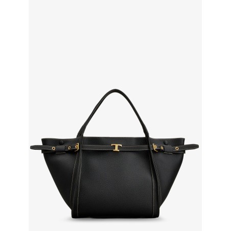 Hammered laeather tote bag