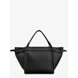Hammered laeather tote bag