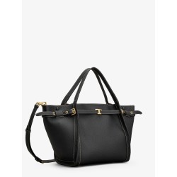 Hammered laeather tote bag