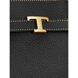 Hammered laeather tote bag