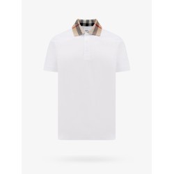 Cotton polo shirt with Check collar detail