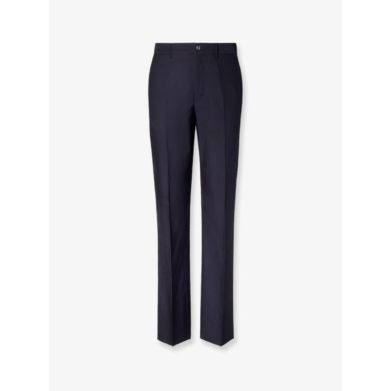 Trousers Wool Tonal Stitching