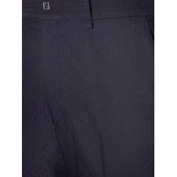 Trousers Wool Tonal Stitching