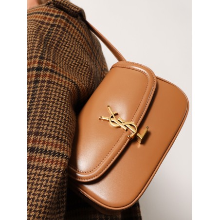 Solferino leather shoulder bag