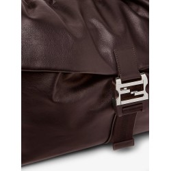 Fendi Flux Maxi Messenger leather shoulder bag