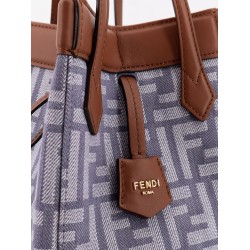Origami mini FF Jacquard fabric and leather shoulder bag