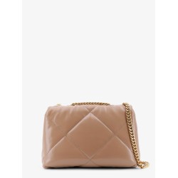Kira matelassé leather shoulder bag with metal logo