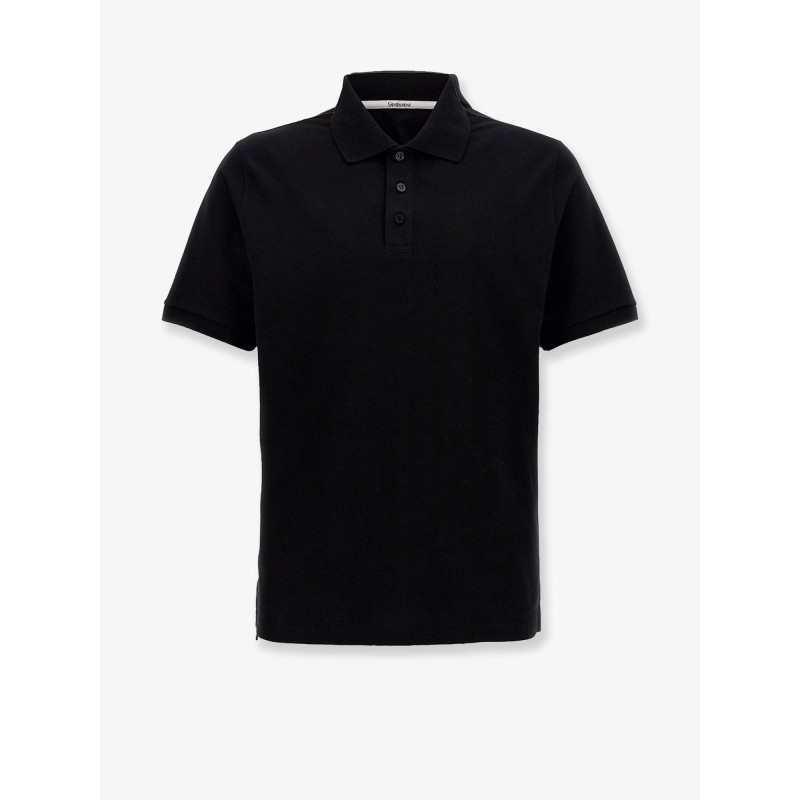 Cotton blend polo shirt with Cassandre embroidery
