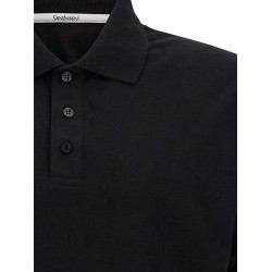 Cotton blend polo shirt with Cassandre embroidery