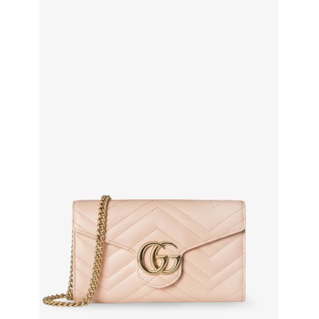 Quilted leather crossbody bag with metal GG logo