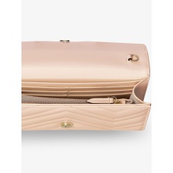 Quilted leather crossbody bag with metal GG logo