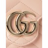 Quilted leather crossbody bag with metal GG logo