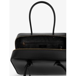 Sac de Jour in Box leather handbag with metal padlock detail