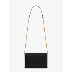 Envelope matelassé lather shoulder bag