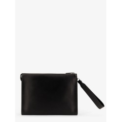 Squared FF leather clutch