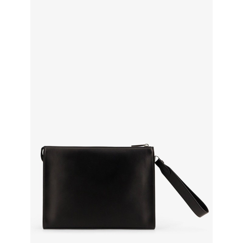 Squared FF leather clutch
