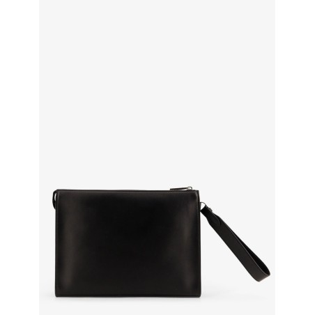 Squared FF leather clutch