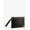Squared FF leather clutch