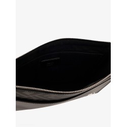 Squared FF leather clutch