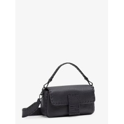 Baguette leather shoulder bag with Selleria stitchings