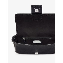 Baguette leather shoulder bag with Selleria stitchings