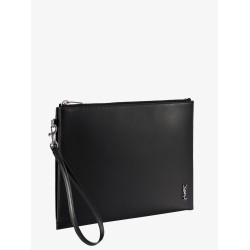 Leather clutch with Monogram detail