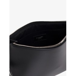 Leather clutch with Monogram detail