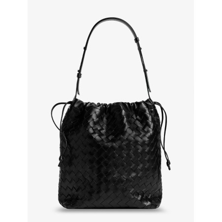 Bucket Intrecciato Biblioteca leather shoulder bag