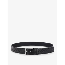 Leather belt with Intrecciato motif