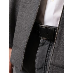 Leather belt with Intrecciato motif