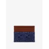 Jacquard FF fabric cardholder with denim effect