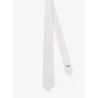 Silk tie with embroidered logo monogram