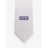 Silk tie with embroidered logo monogram