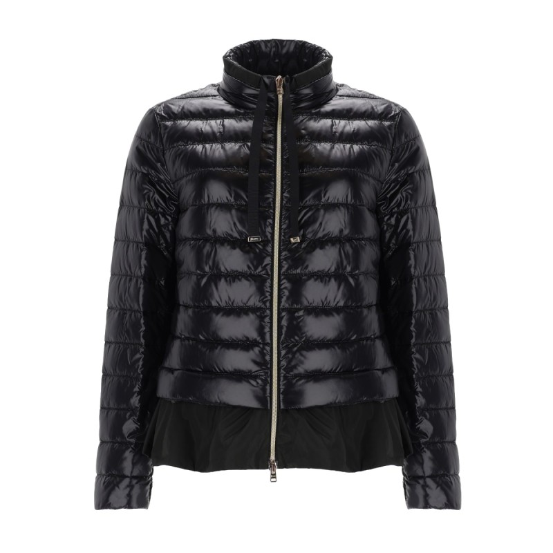 DOWN JACKET WITH RUFFLES