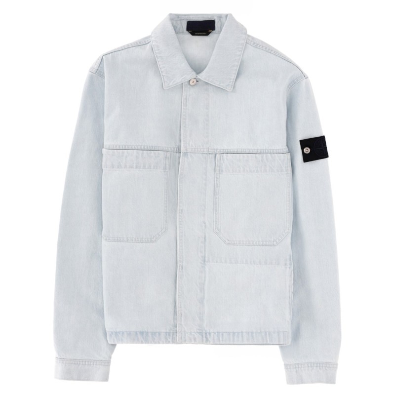 DENIM JACKET WITH LOGO PATCH