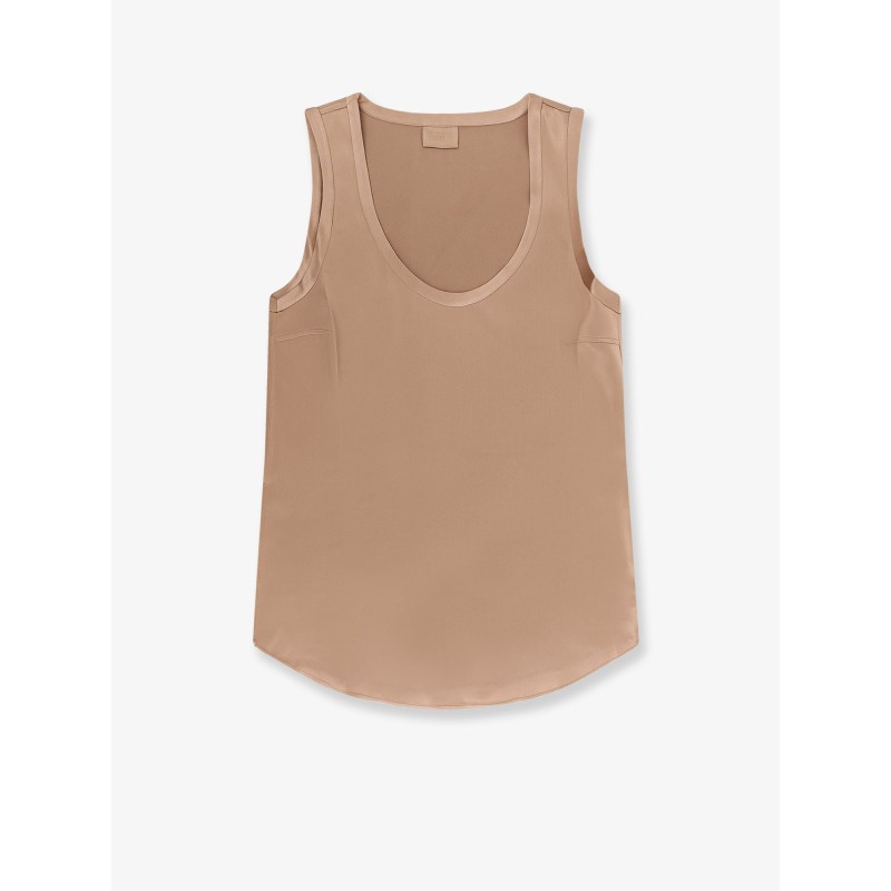 Stretch silk tank top