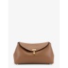 Mini T-Lock leather clutch