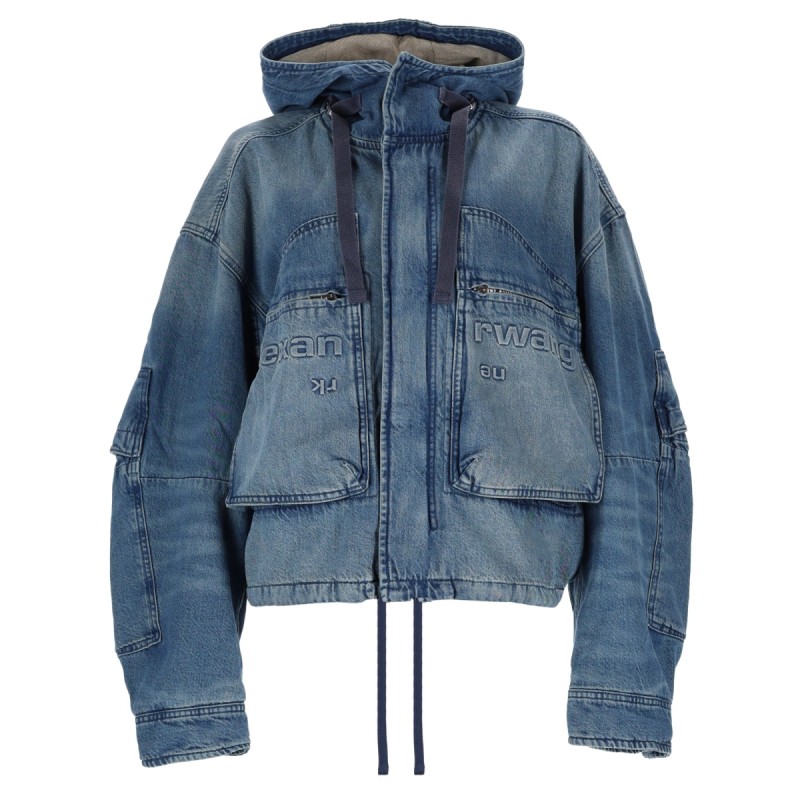 COTTON DENIM CARGO JACKET