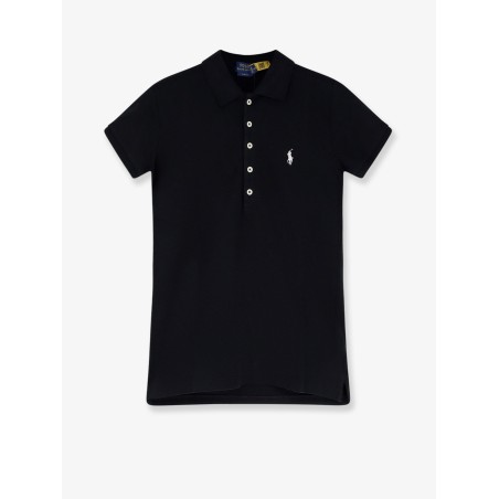 Cotton blend polo shirt with embroidered logo