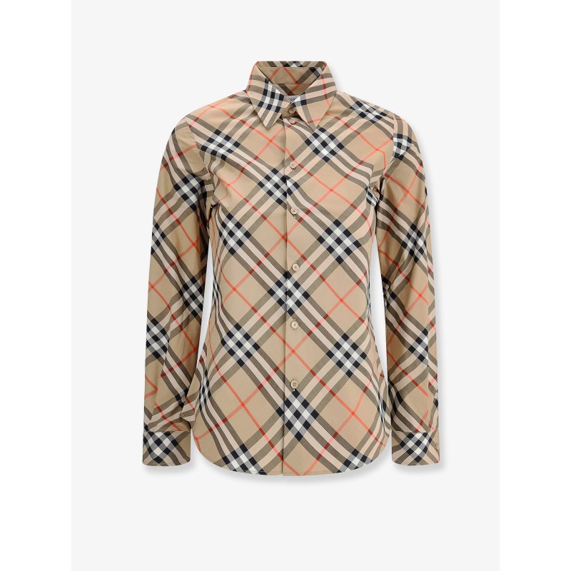 Cotton shirt with Burberry Check motif