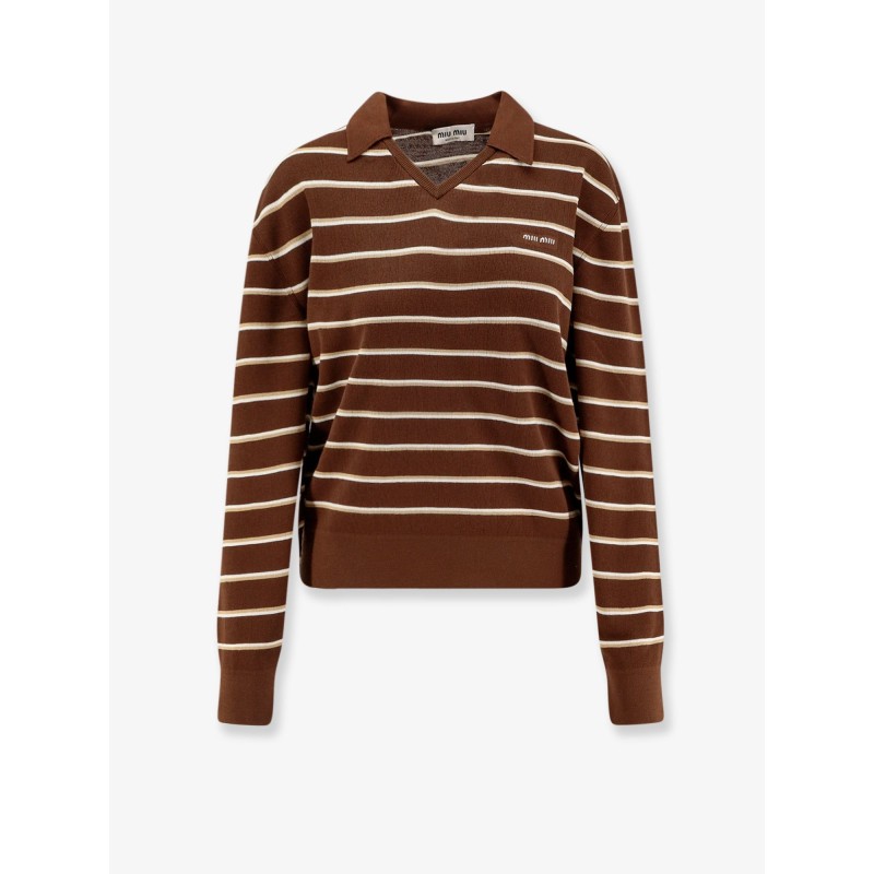 Striped cotton polo shirt