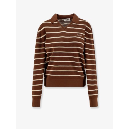 Striped cotton polo shirt