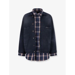 Canvas jacket with madras inserts