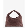 Hop leather shoulder bag with Intrecciato effect