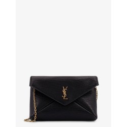 Leather crossbody bag with metal Cassandre logo