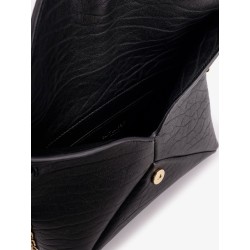 Leather crossbody bag with metal Cassandre logo